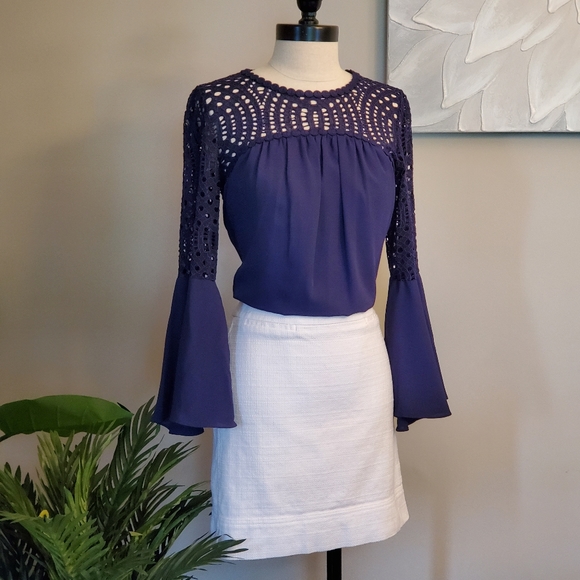 Talbots White Tweed Pencil Skirt 2P - Picture 2 of 11